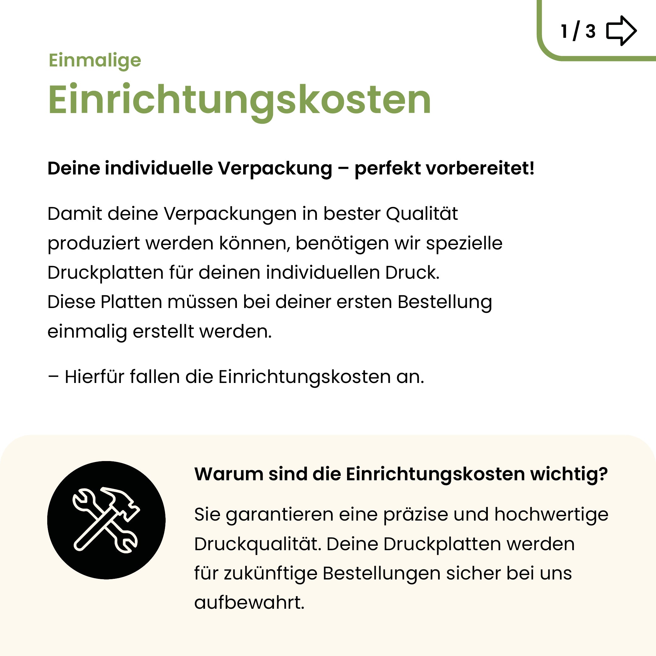 Einmalige Einrichtungskosten ET3