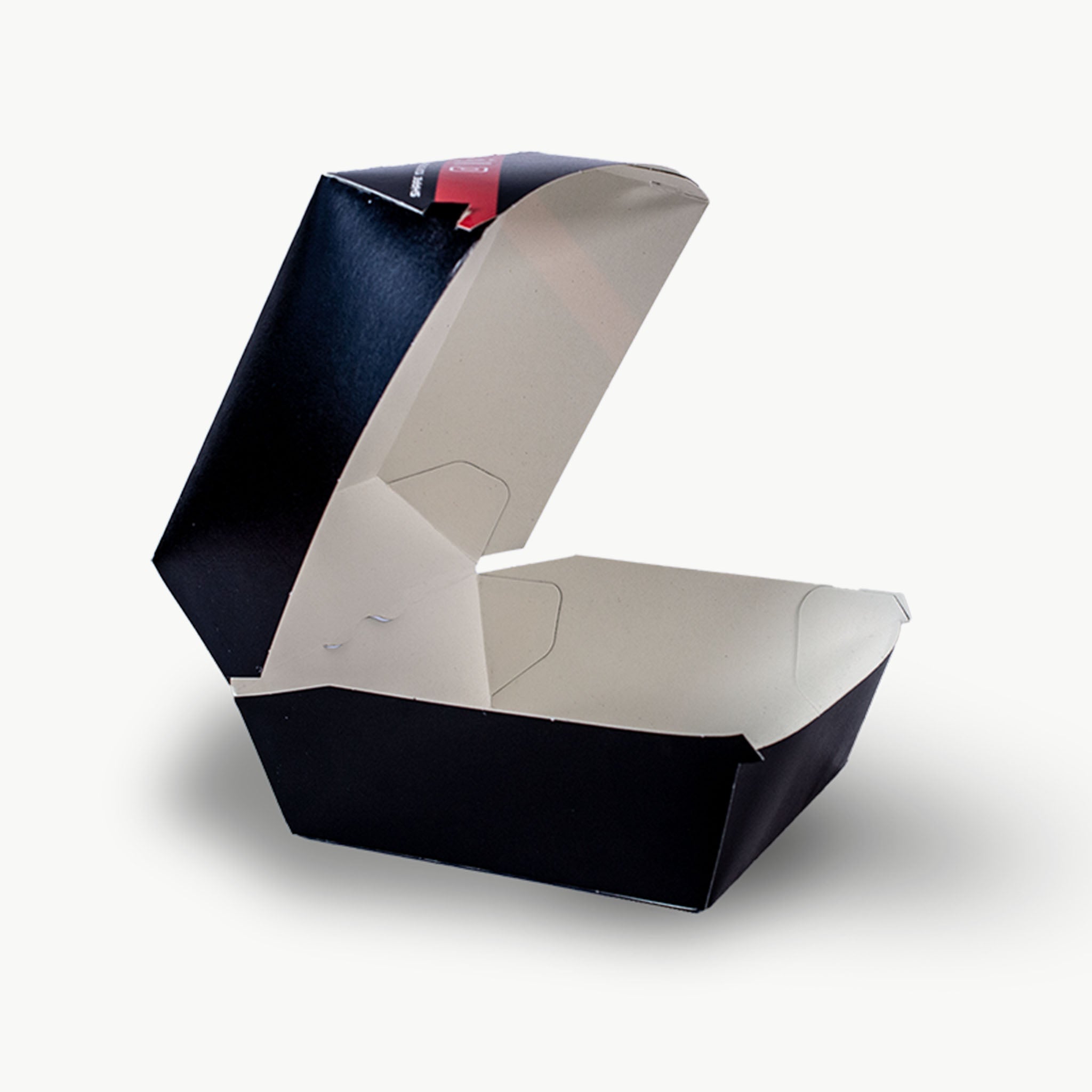 Weiße Burgerbox bedrucken mit eigenem Logo