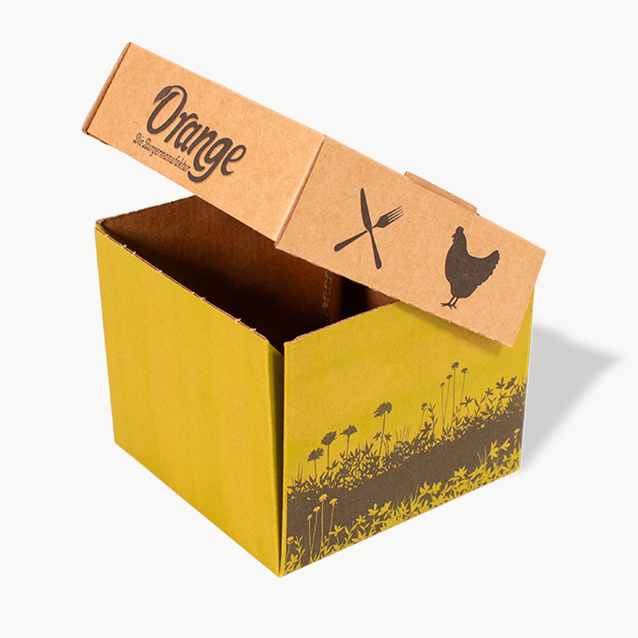 Hochwertige faltbare Burgerbox mit personalisiertem Design und Logo