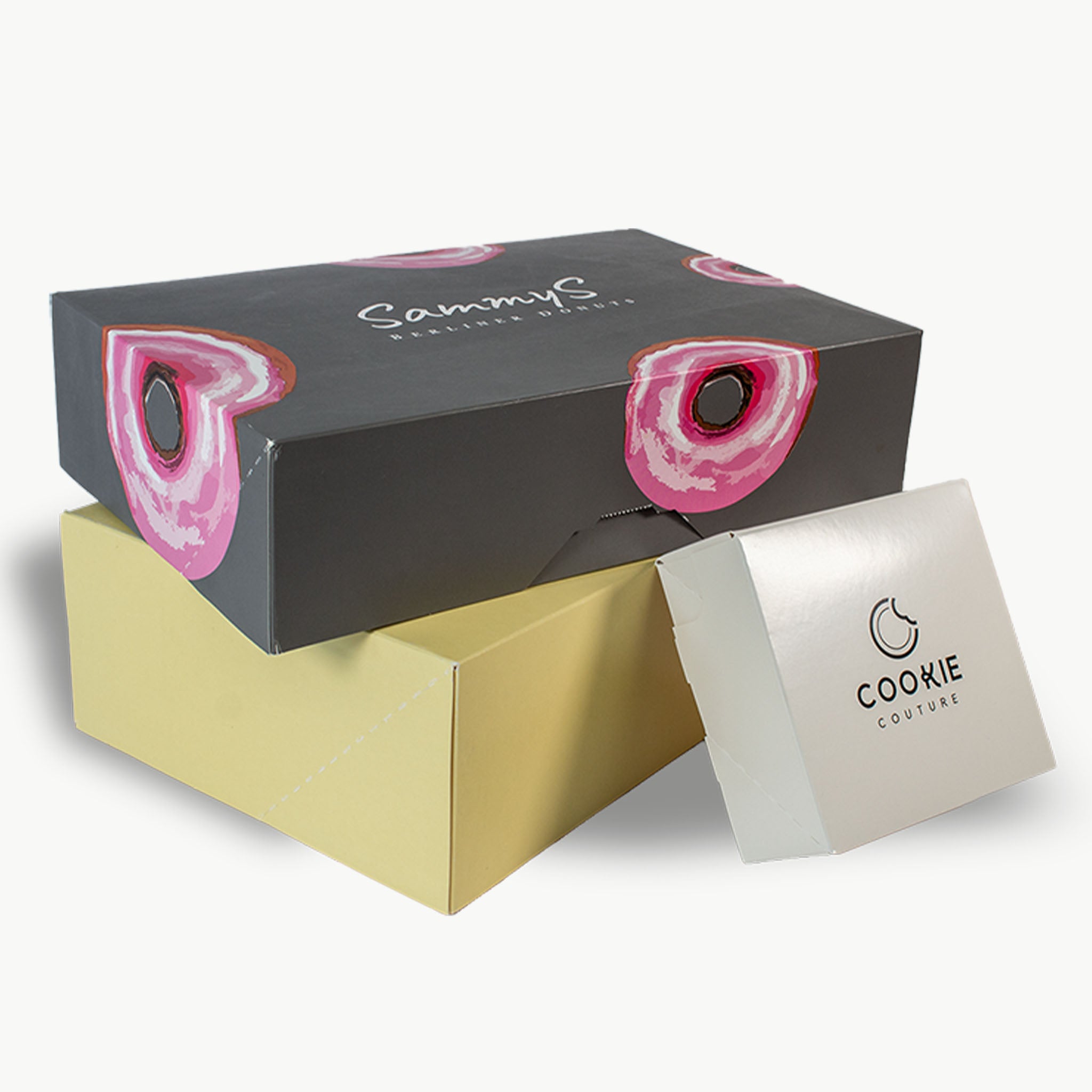 Individuell bedruckte Donutbox in verschiedene Größen