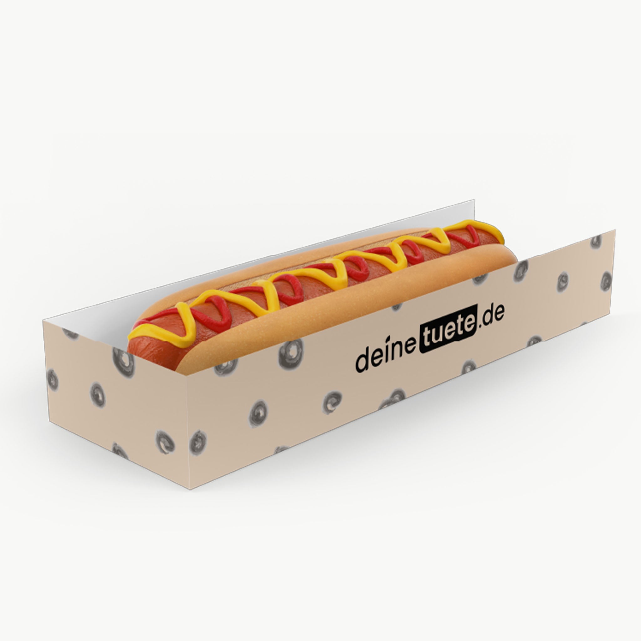 Individuell bedruckte Hot Dog Schale mit Logo – hochwertige Verpackung für Street Food
