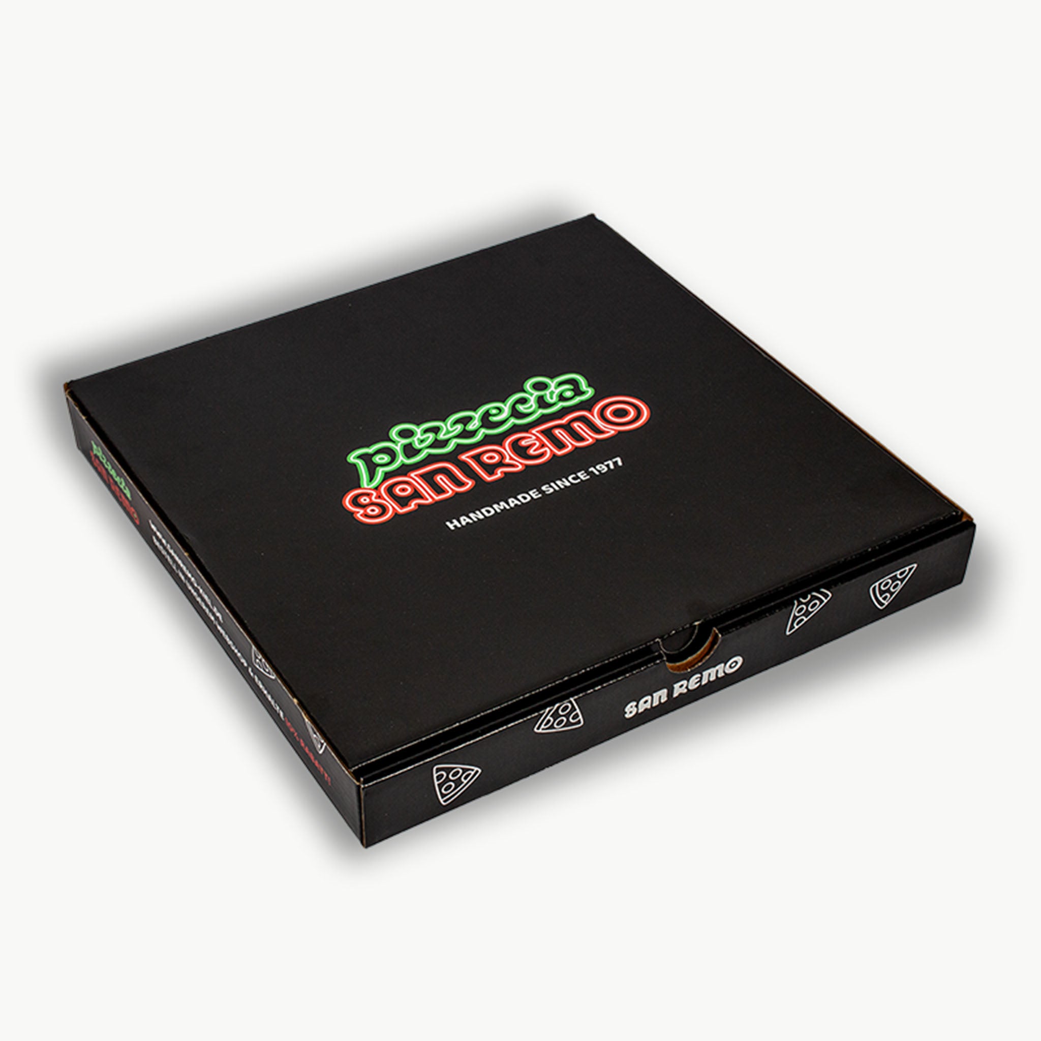 Stabile Offset-Pizzabox mit hochwertigem Druck für Pizzerien