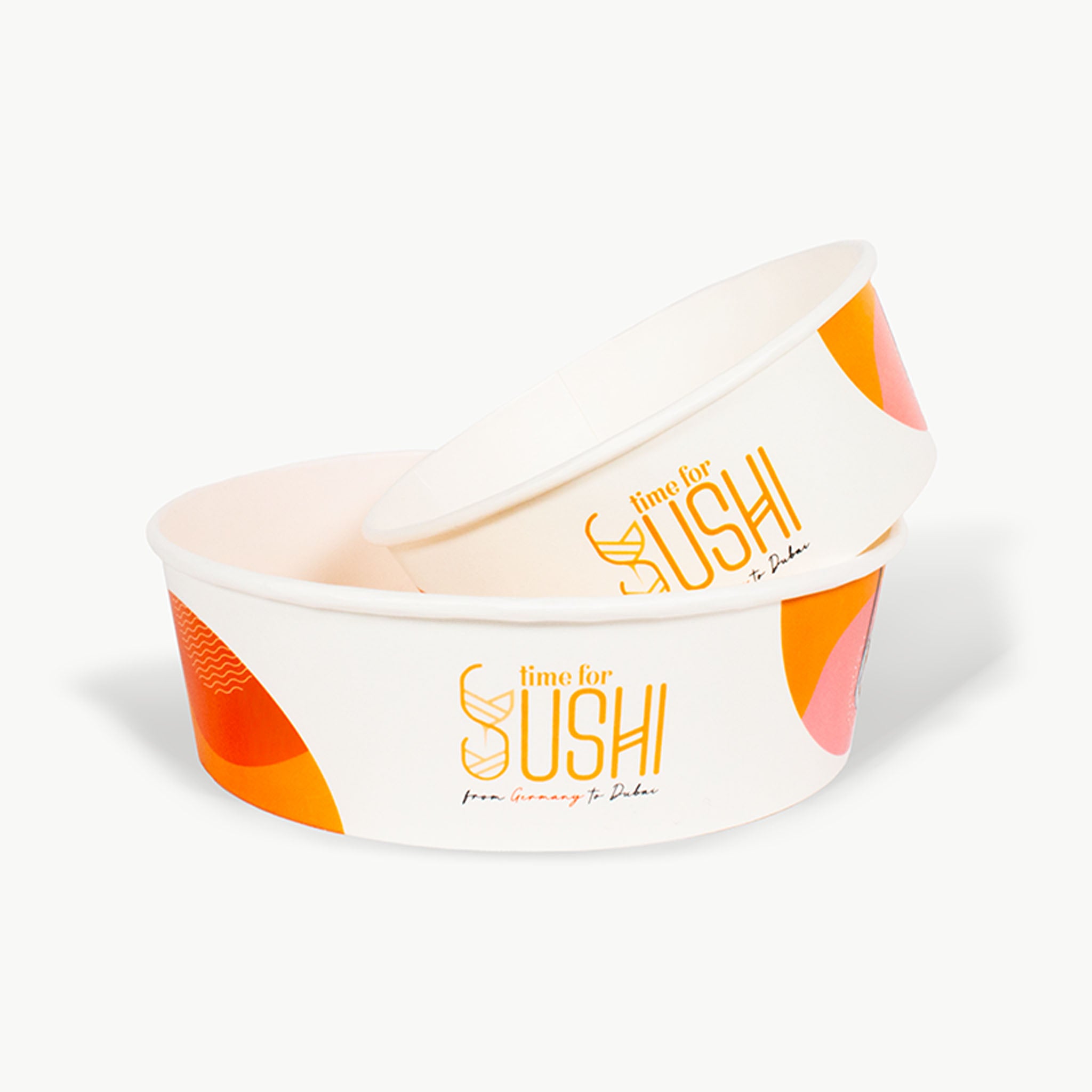 Personalisierte weisse Salatschale mit eigenem Design