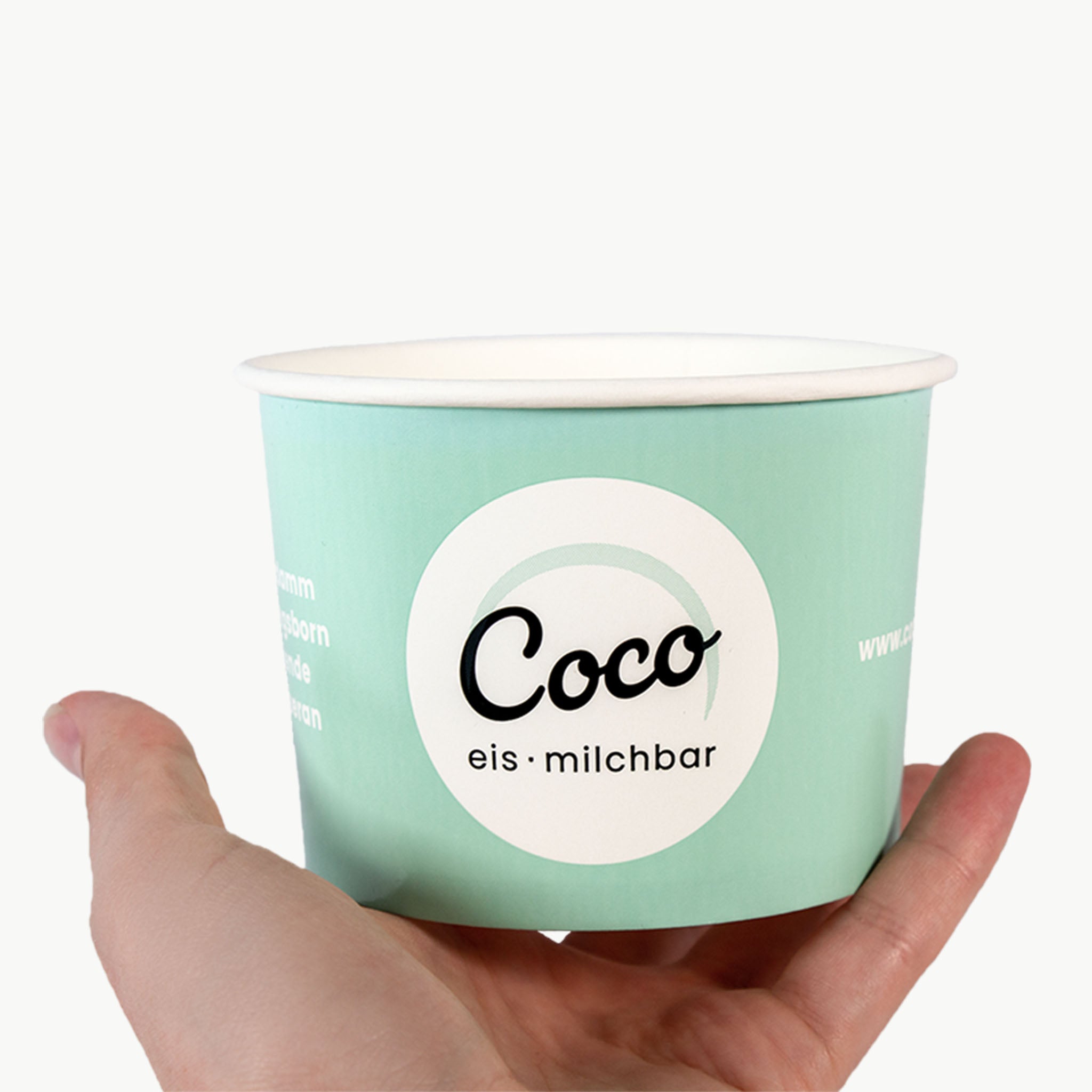 Personalisierter Eco-Pappbecher für Eis – umweltfreundlich & hochwertig für To-Go