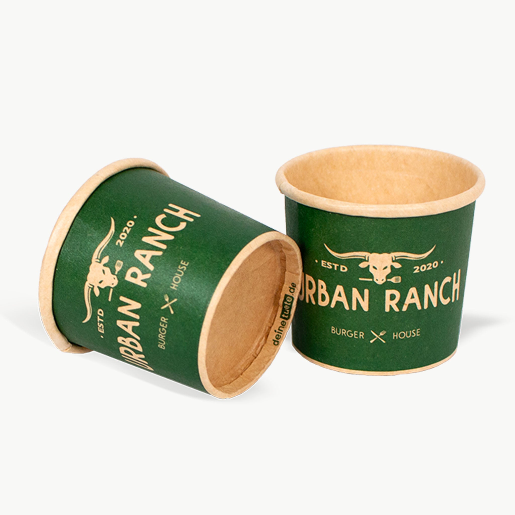 Personalisierter To-Go Dressingbecher mit eigenem Design – ideal für Gastronomie und Takeaway