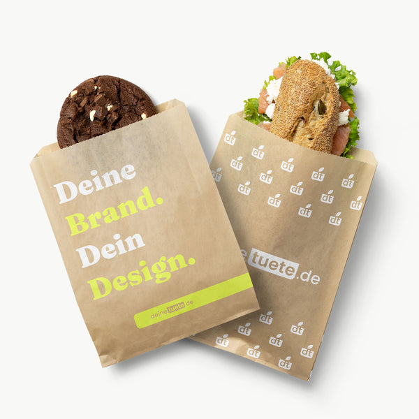 Braune Brötchentüten – individuell bedruckt