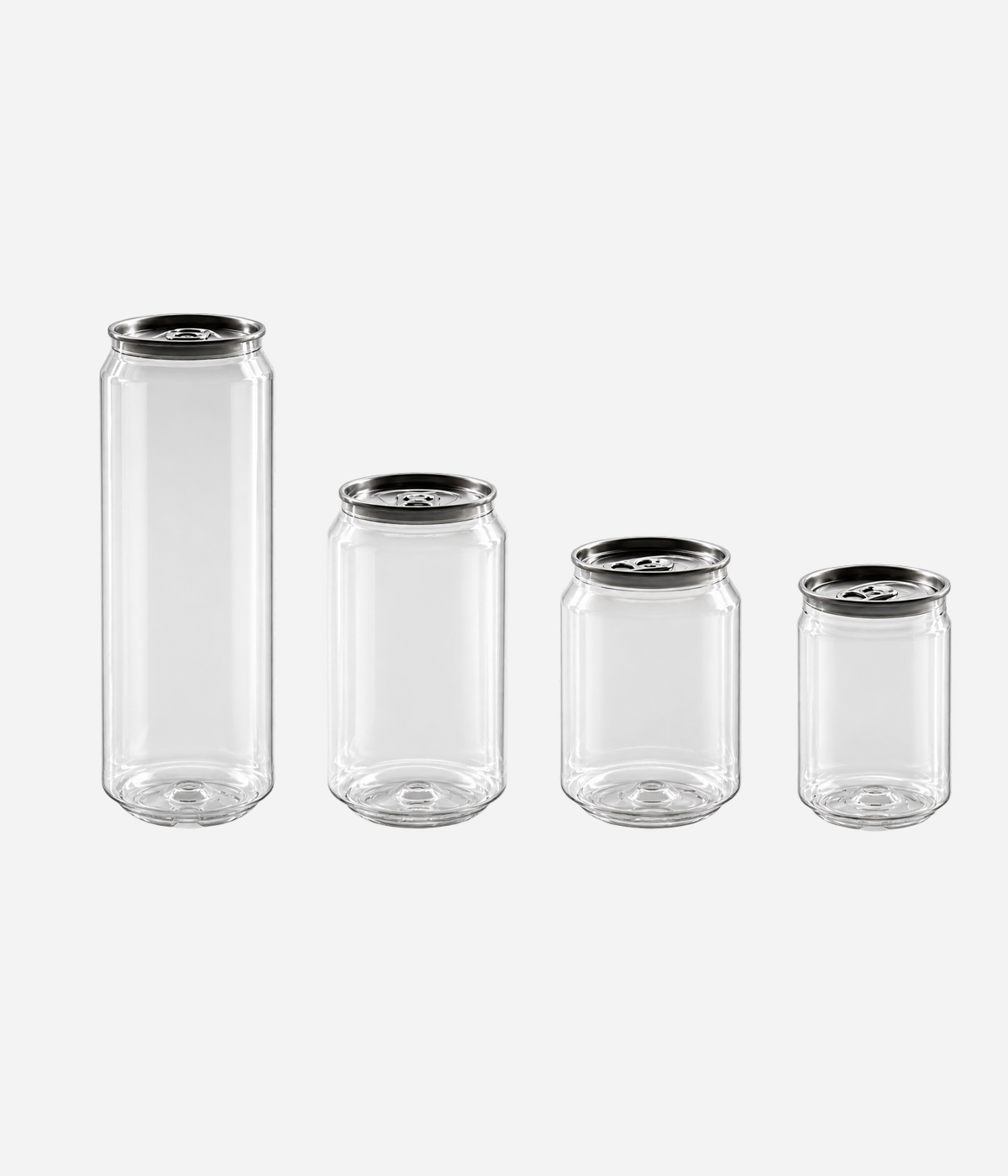 PET Clear Cans mit Logo