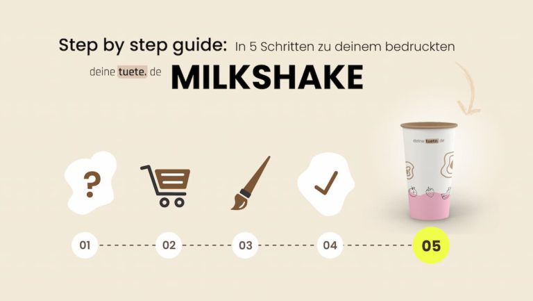 Step by Step Guide: In 5 Schritten zu deinem bedruckten Milchshake Becher von deinetuete.de