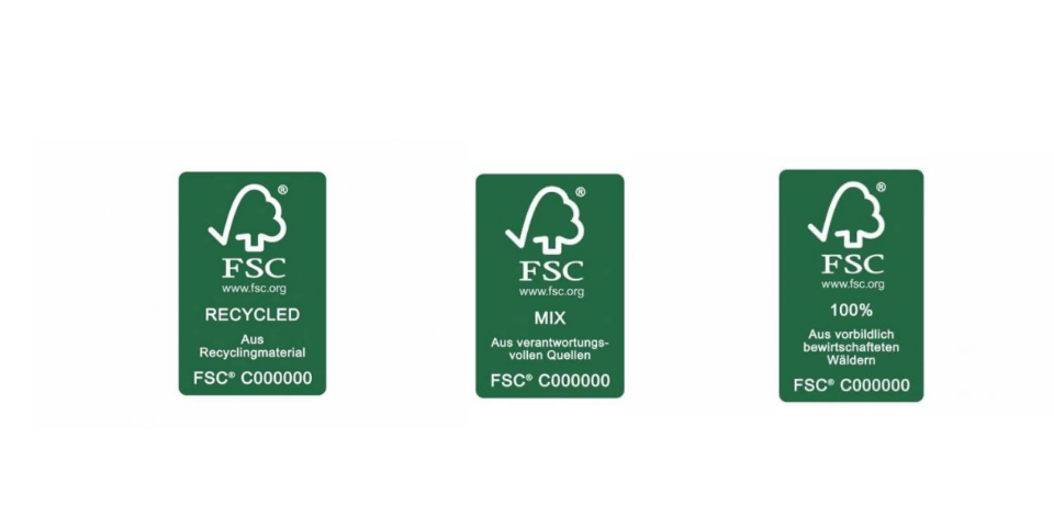 Verschiedene FSC Zertifikate 