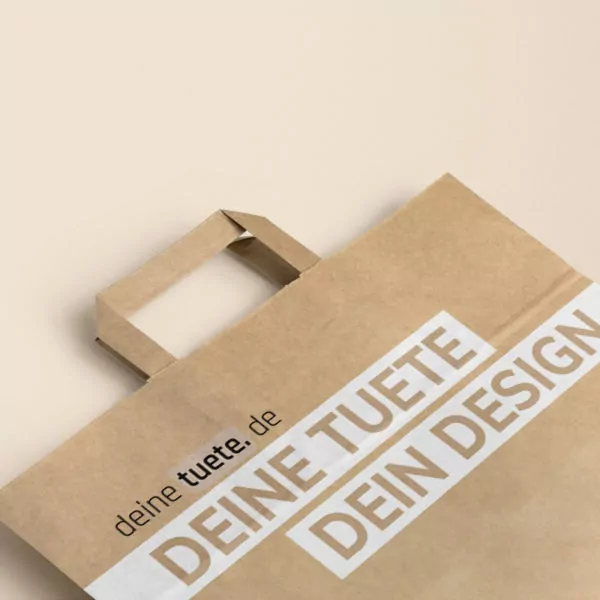 Sac de transport en papier avec poignée imprimée avec logo et slogan